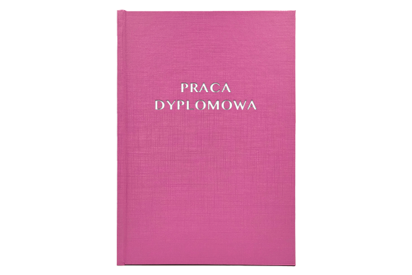 Ciemno Różowa Oprawa Pracy Dyplomowej