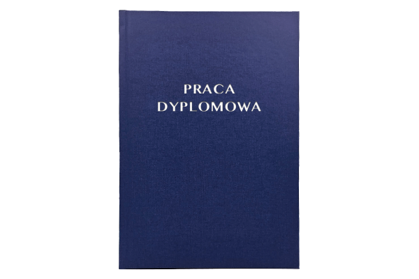Granatowa Kratka Oprawa Pracy Dyplomowej